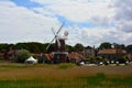 Old Windmill in summer, Cley Windmill, Cley-next-the-Sea, Holt, Norfolk, United Kingdom Royalty Free Stock Photo